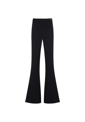 Elisabetta Franchi flare trim trousers - Black