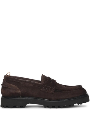 Giuliano Galiano round toe loafers - Brown
