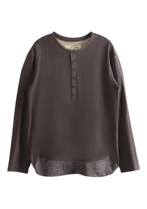 Ziggy Chen cotton T-shirt - Brown