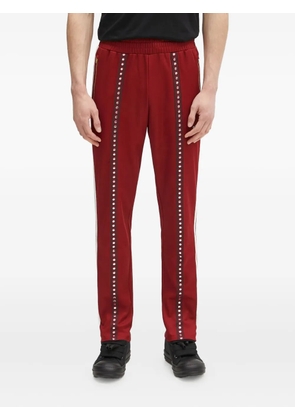 adidas embellished striped track pants - Red