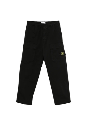 Stone Island cargo logo-patch trousers - Black
