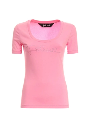 Just Cavalli logo-detail T-shirt - Pink