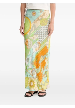 NEVER FULLY DRESSED patterned long skirt - Neutrals