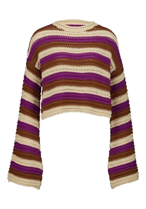 La DoubleJ Crop Sweater - Multicolor Ivory