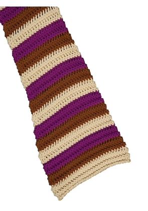 La DoubleJ bell-sleeve cropped sweater - Purple