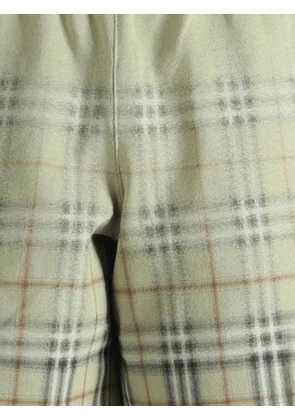 Burberry tartan-pattern elasticated shorts - Green