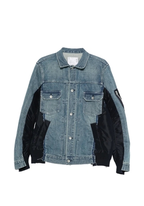 sacai panelled pocket jacket - Blue