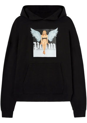 Palm Angels Crystal Pin-Up hoodie - Black