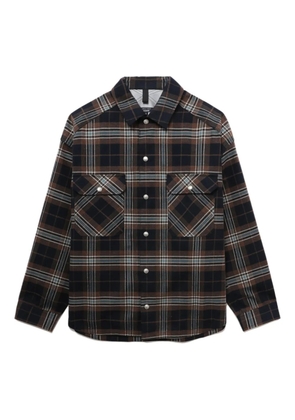 Comme des Garçons Homme plaid elbow-patch shirt - Black