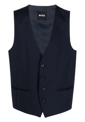 BOSS single-breasted buttoned waistcoat - Blue