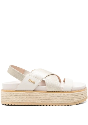 LIU JO woven platform sandals - Gold