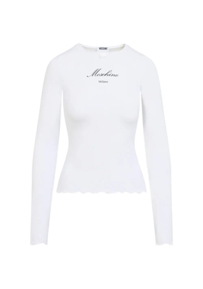 Moschino scalloped long-sleeve t-shirt - White