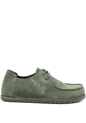 Birkenstock suede leather lace-up boat shoes - Green