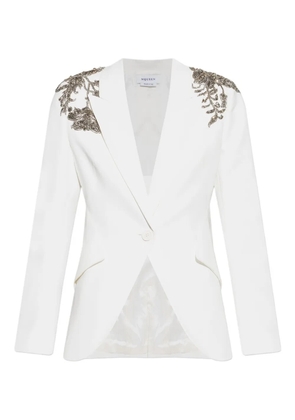 Alexander McQueen embellished shoulder blazer - White