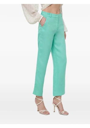 LUISA SPAGNOLI pocket-detail linen trousers - Green