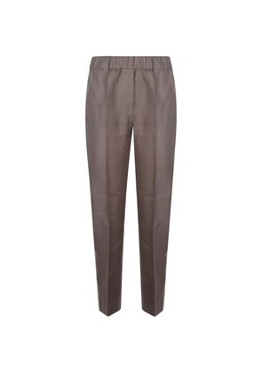 Peserico elasticated-waistband trousers - Brown