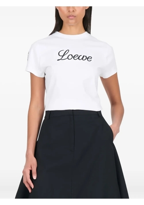 LOEWE logo-embroidered T-shirt - White
