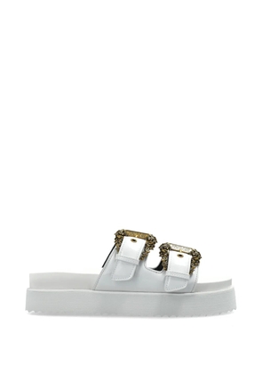 Versace Jeans Couture Arizona buckle-strap platform sandals - White