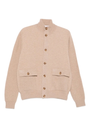 Lardini ribbed-cuff cardigan - Neutrals
