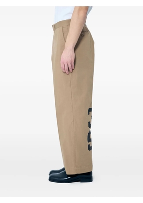 Human Made logo-print trousers - Brown