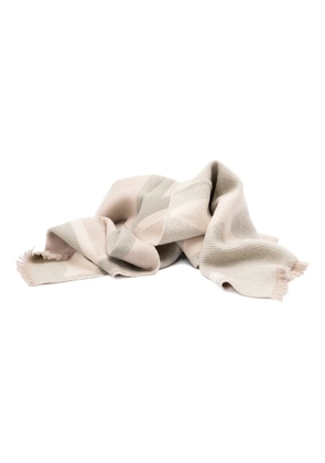 LOEWE fringed scarf - Neutrals