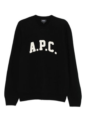 A.P.C. logo-detail crew-neck sweater - Black