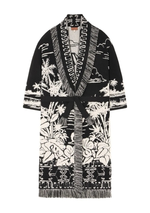 Alanui palm-tree fringe coat - Black