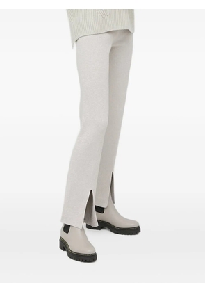 Liviana Conti metallic-knit elasticated-waistband trousers - Neutrals
