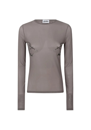 Jean Paul Gaultier sequin-embellishment T-shirt - Grey