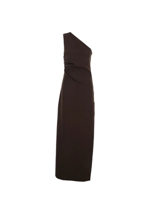 P.A.R.O.S.H. one-shoulder ruched dress - Brown