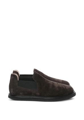 The Row Parker suede slip-on shoes - Brown