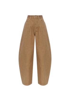 Jacquemus pleat-detail wide-leg denim jeans - Brown