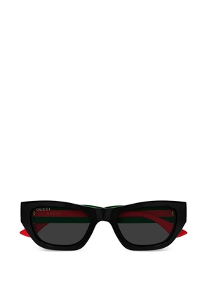 Gucci Eyewear stripe logo sunglasses - Black