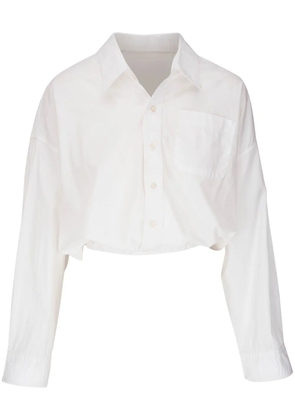 R13 cropped cotton shirt - White