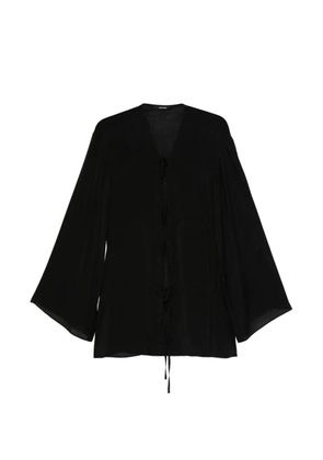 BONDI BORN tie-detail cover-up - Black