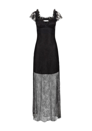 Nina Ricci satin lace maxi dress - Black