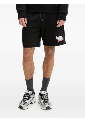 HUGO logo-print track shorts - Black
