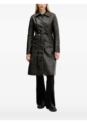 Desigual button belted coat - Black