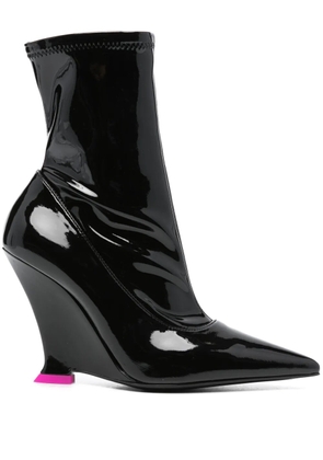 3juin Marla 100mm wedge boots - Black