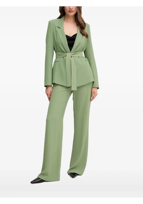 Sandro Ferrone belted notched-lapel top - Green