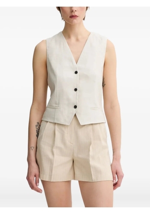 Marc O'Polo button-fastening sleeveless vest - Neutrals