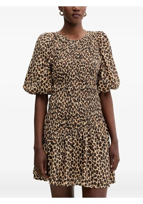 NEVER FULLY DRESSED animal-print mini dress - Neutrals