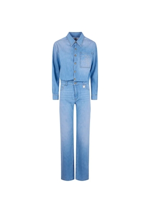 Elisabetta Franchi button pocket jumpsuit - Blue