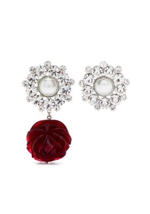 Magda Butrym rose crystal-embellished earrings - Red