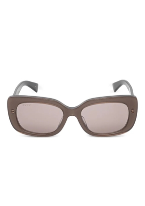 Gucci Eyewear rectangle-frame sunglasses - Brown