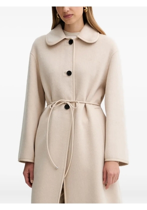 Liviana Conti Orestis rounded-collar tied coat - Neutrals
