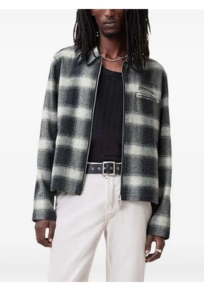 AllSaints checked zip-up jacket - Black
