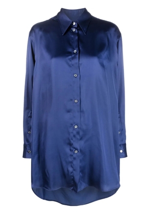MM6 Maison Margiela oversized cut-out satin shirt - Blue