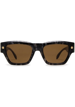 Alexander McQueen Eyewear rectangle frame sunglasses - Brown