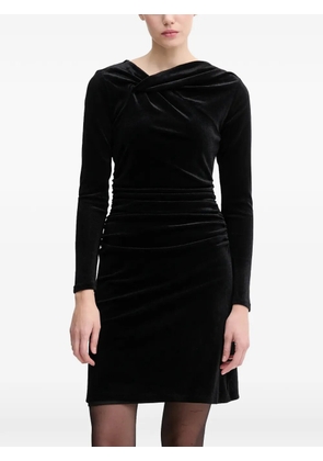 DKNY twisted long-sleeve mini dress - Black